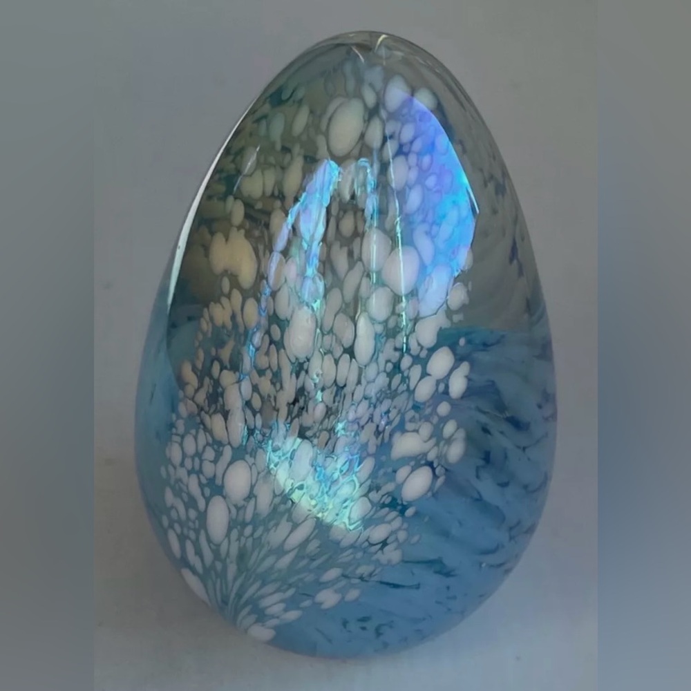 Mount Saint Helen’s Dichroic Iridescent Sky Blue Egg